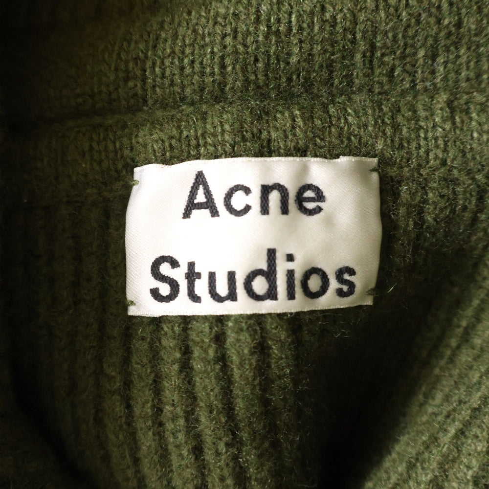 Acne Studios(アクネ ストゥディオズ) 18AW HALF ZIP DRIVER'S KNIT ハーフジップ ドライバーズニット セーター グリーン FN-MN-KNIT000005 PAW18
