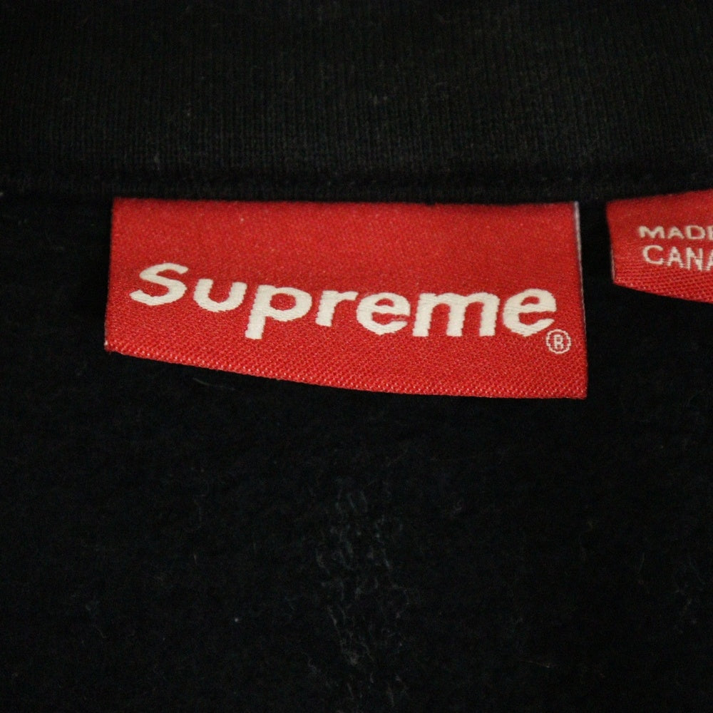 SUPREME(シュプリーム) 17AW 2-tone Half Zip Sweatshirt フロントロゴ ツートーン ハーフ ジップ スウェットトレーナー ブラック