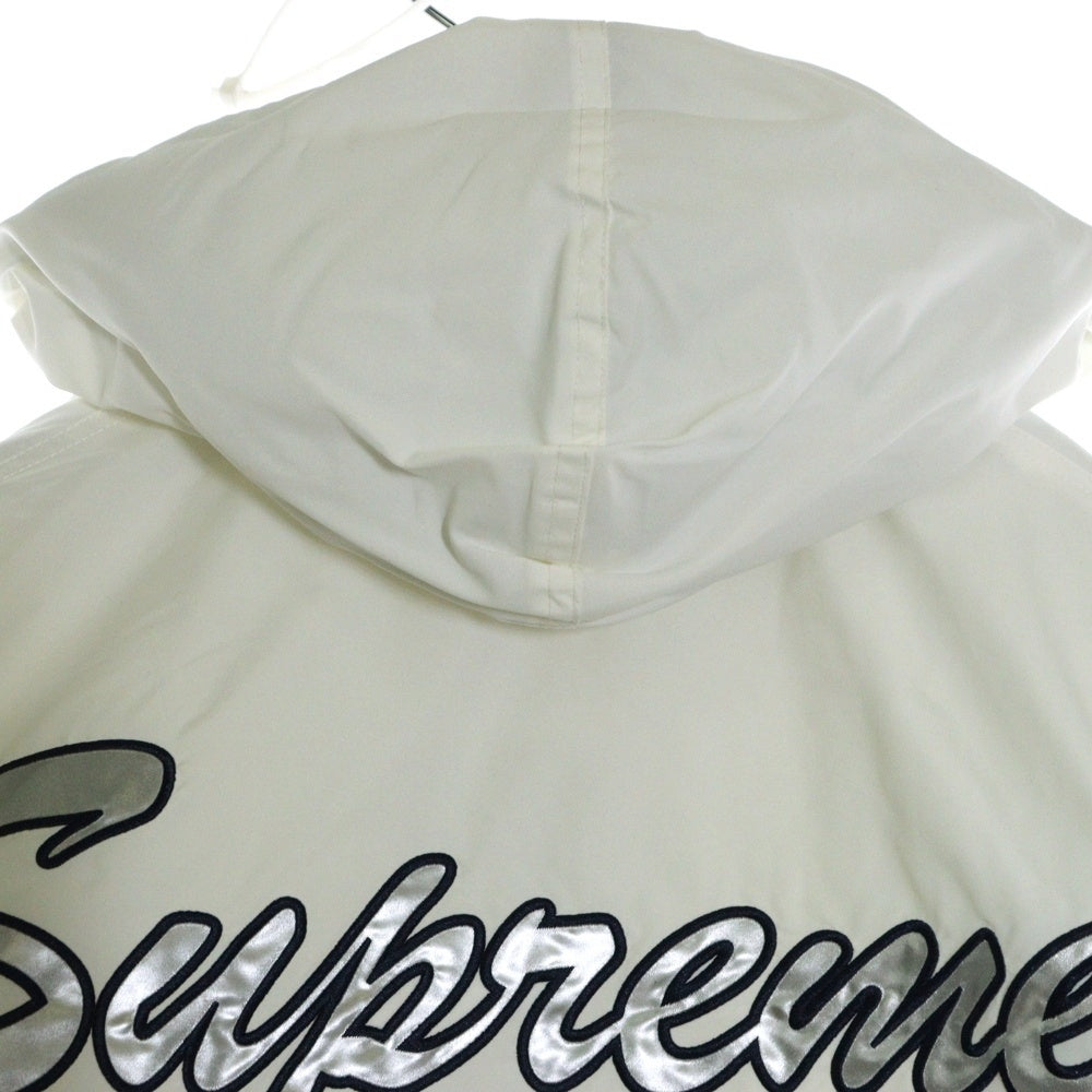 SUPREME(シュプリーム) 19SS Stars Puffy Jacket バックロゴ刺繍 スターズ パフィー ジップアップフーデッドジャケット ホワイト/シルバー/ブルー