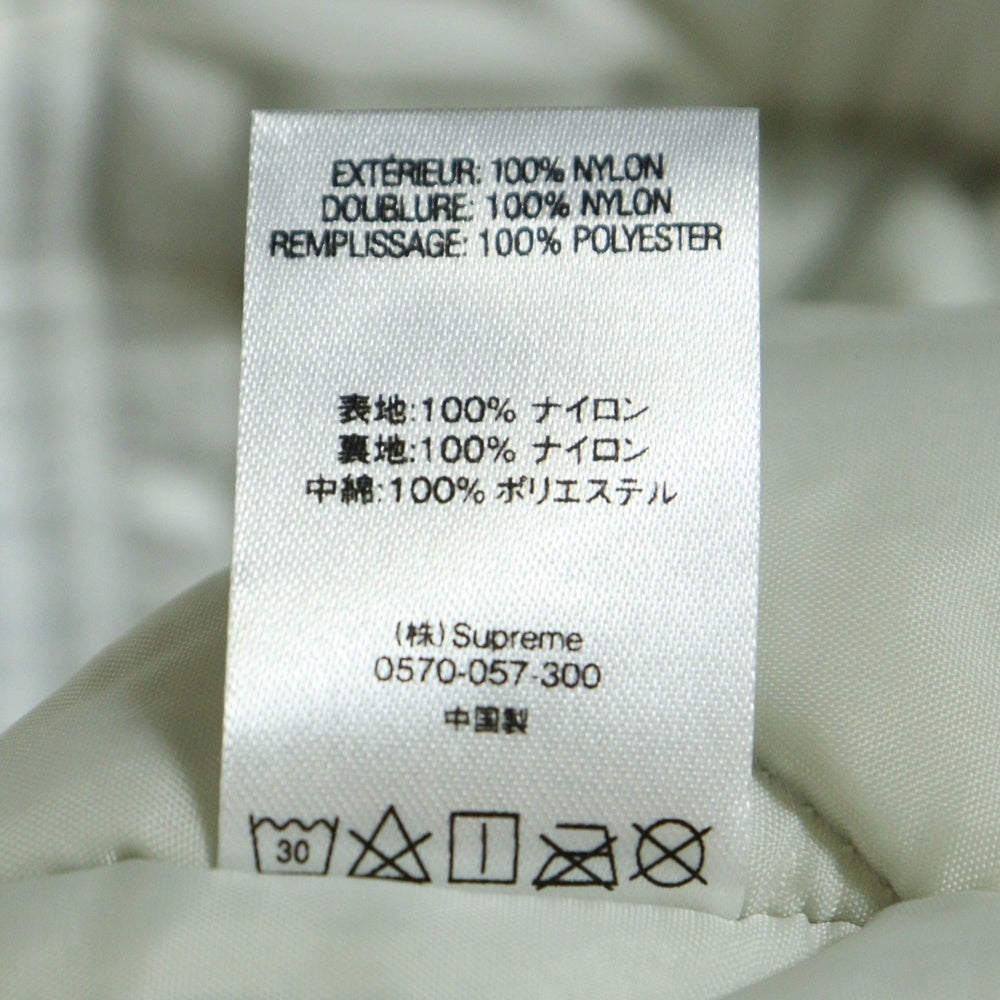SUPREME(シュプリーム) 19SS Stars Puffy Jacket バックロゴ刺繍 スターズ パフィー ジップアップフーデッドジャケット ホワイト/シルバー/ブルー