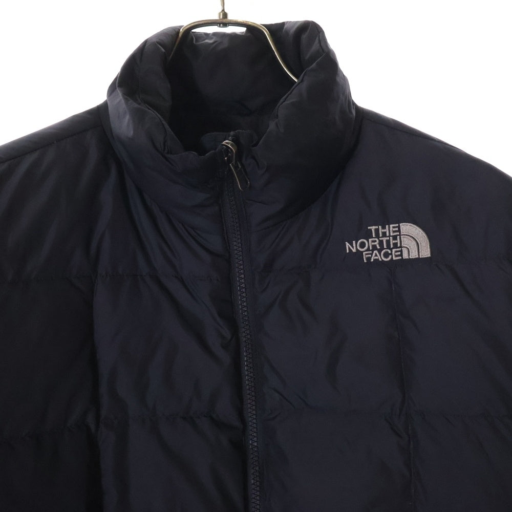THE NORTH FACE(ザノースフェイス) ワンポイント 刺繍 ジップアップ ライナー ダウンジャケット ブラック NFG10A61B