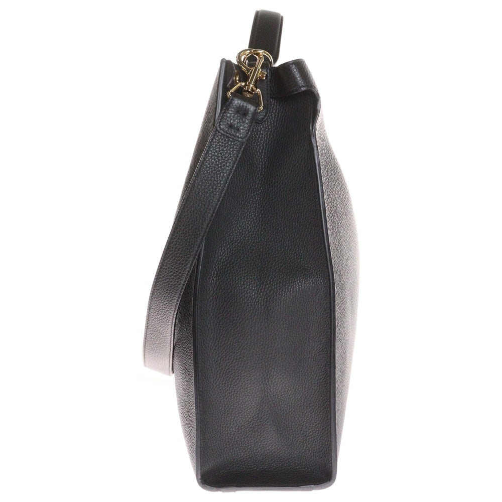 FENDI(フェンディ) ピーカブー エックスライトフィット 2Way レザー ショルダー トートバッグ ゴールド金具 ブラック 7VA447