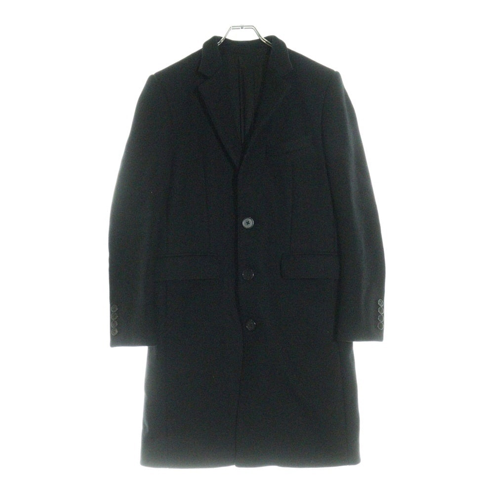 CELINE(セリーヌ) 19AW エディ期 ウールメルトン シングルブレスト チェスターコート ブラック 2M025863C