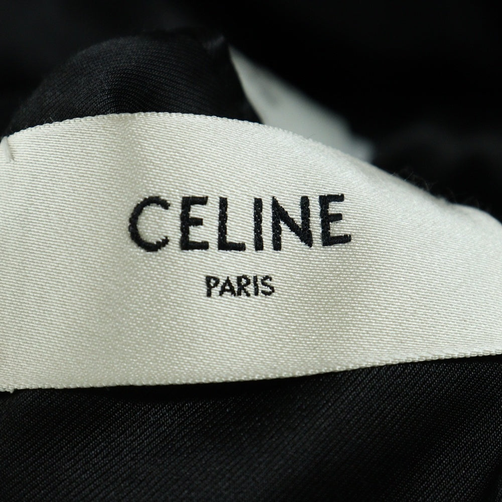 CELINE(セリーヌ) 19AW エディ期 ウールメルトン シングルブレスト チェスターコート ブラック 2M025863C