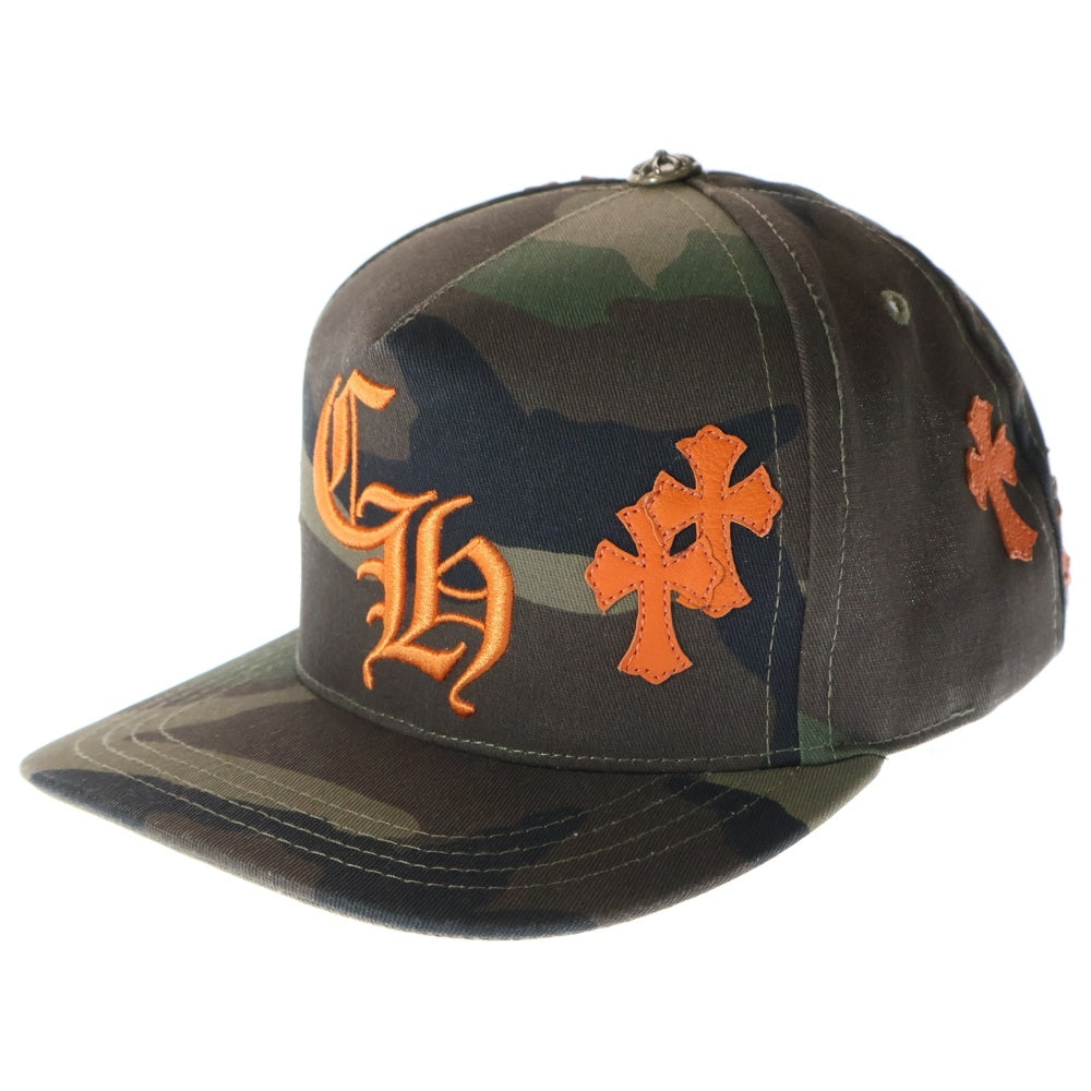 CHROME HEARTS(クロムハーツ) 5 PANEL CAP BSBL CAMO CH HAT 5 パネル CH刺繍クロスパッチ カモ柄 ベースボールキャップ 帽子 マルチカラー