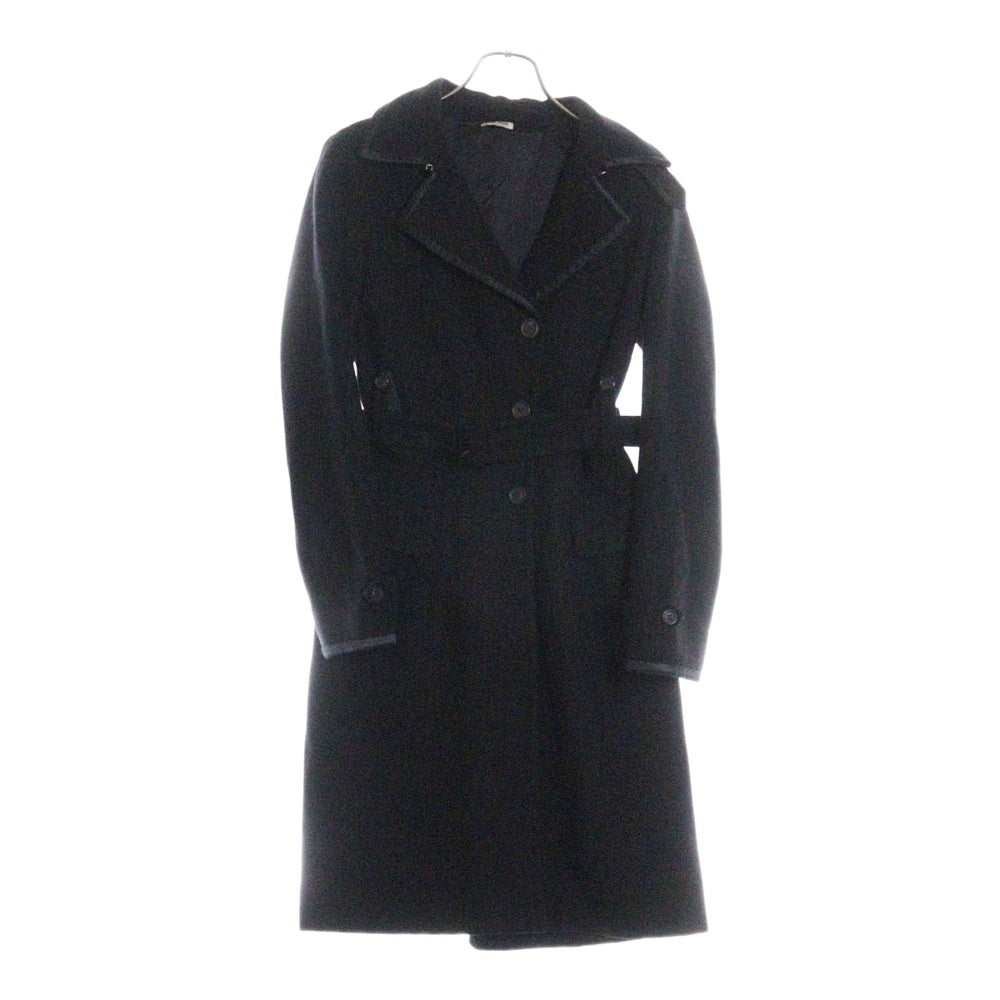 miumiu(ミュウミュウ) 06AW Wool Piping Trench Coat ウール パイピング トレンチコート レディース ネイビー