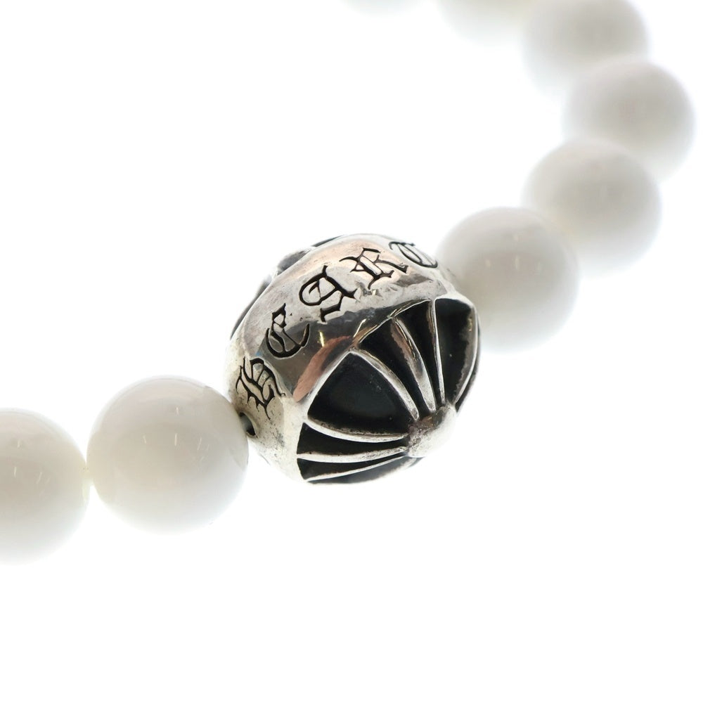 CHROME HEARTS(クロムハーツ) 8mm BEAD ビーズ ブレスレット シルバー/ホワイト