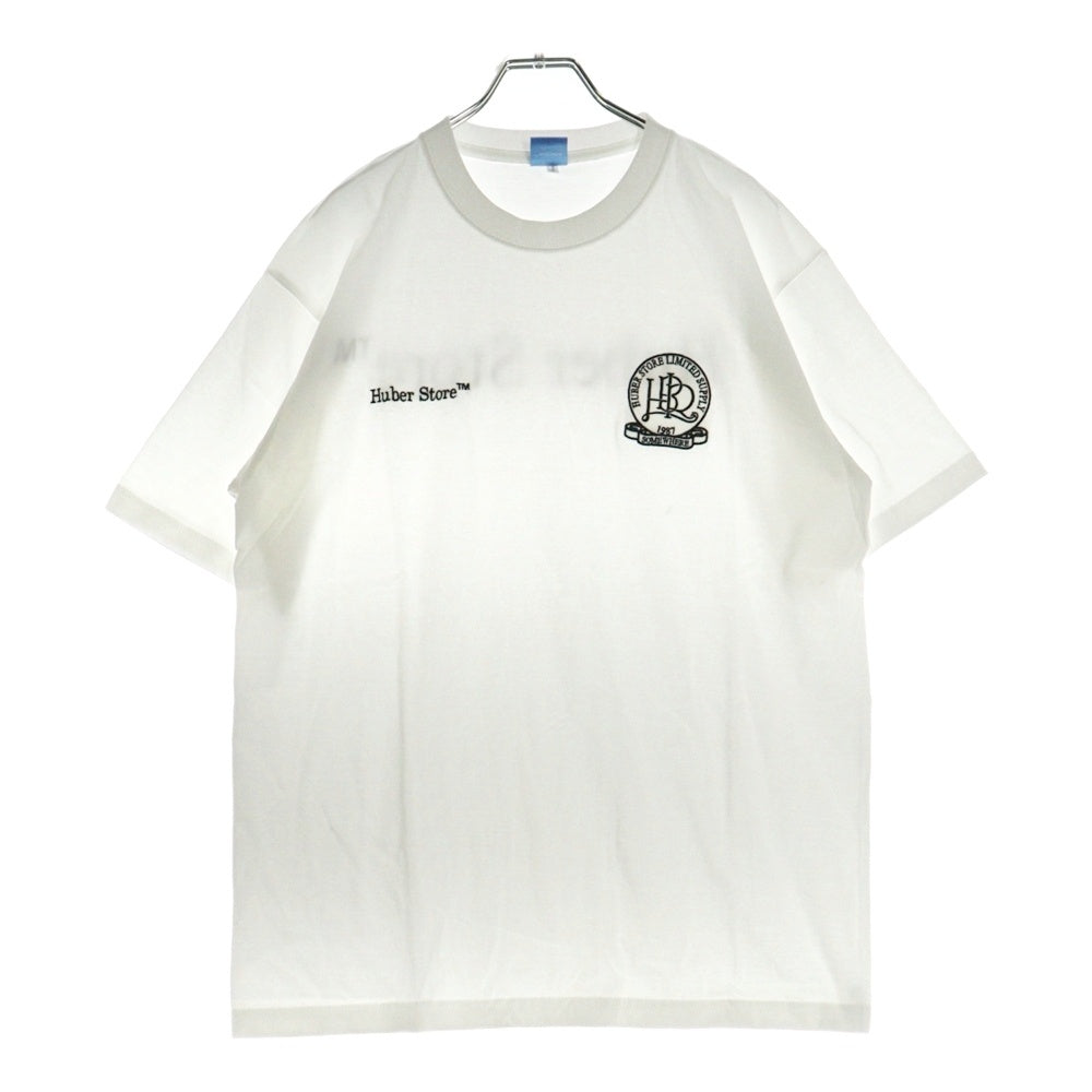 HUBER STORE(ヒューバーストア) 25SS ORIGINAL ENBLEM TEE オリジナルエンブレムTシャツ ホワイト