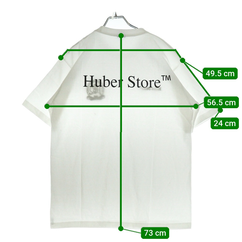 HUBER STORE(ヒューバーストア) 25SS ORIGINAL ENBLEM TEE オリジナルエンブレムTシャツ ホワイト