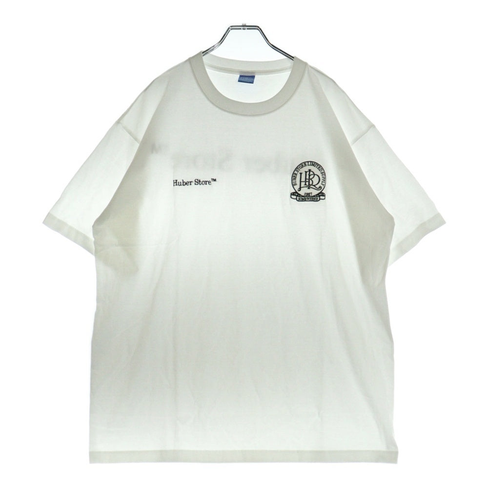 HUBER STORE(ヒューバーストア) 25SS ORIGINAL ENBLEM TEE オリジナルエンブレムTシャツ ホワイト