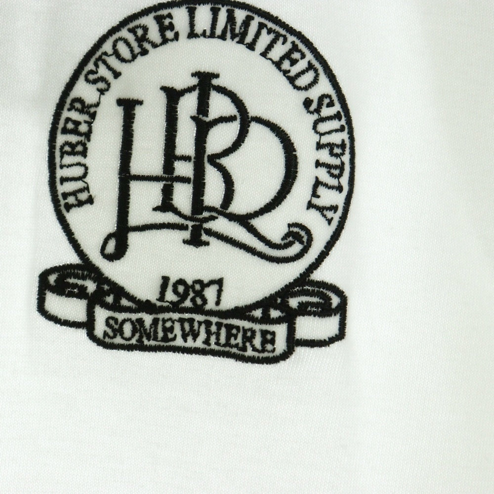 HUBER STORE(ヒューバーストア) 25SS ORIGINAL ENBLEM TEE オリジナルエンブレムTシャツ ホワイト