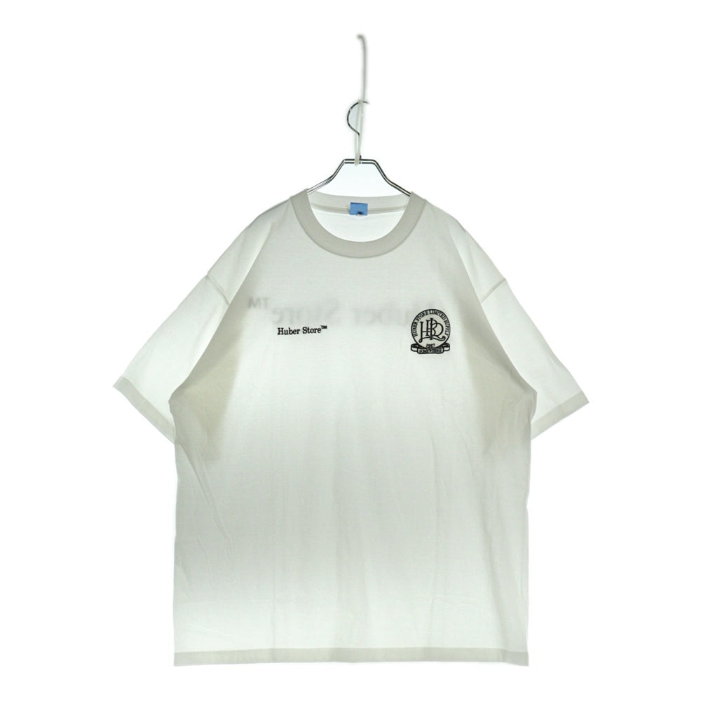 HUBER STORE(ヒューバーストア) 25SS ORIGINAL ENBLEM TEE オリジナルエンブレムTシャツ ホワイト
