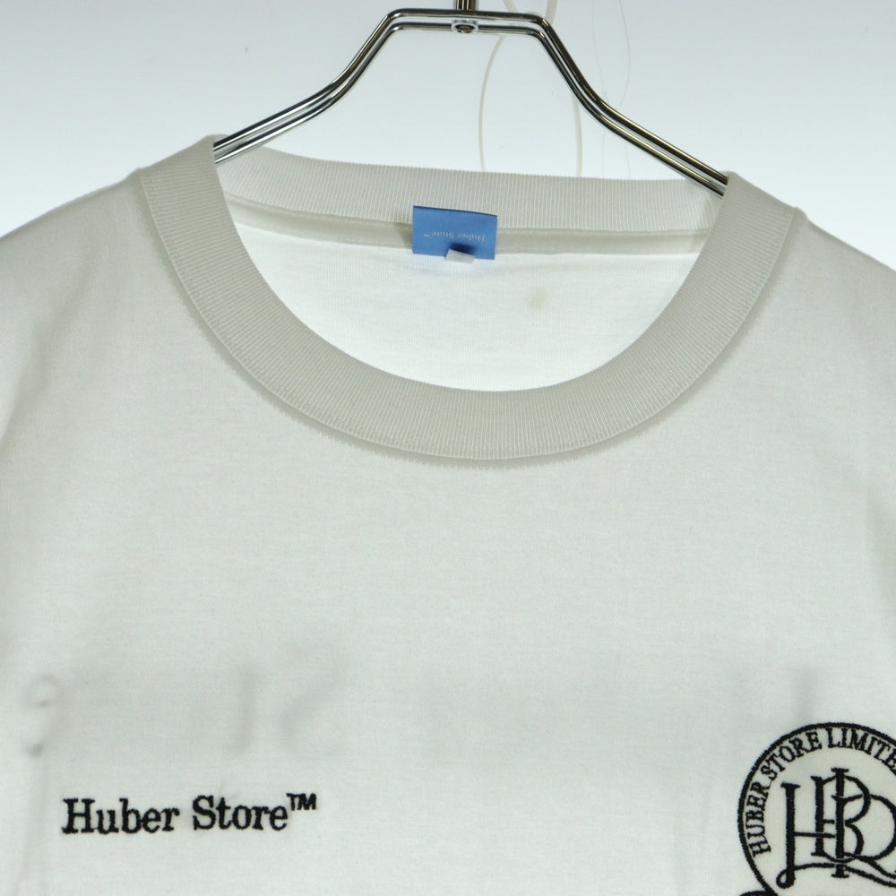 HUBER STORE(ヒューバーストア) 25SS ORIGINAL ENBLEM TEE オリジナルエンブレムTシャツ ホワイト