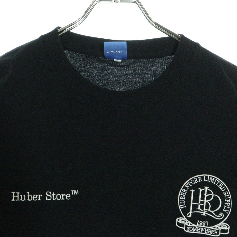 HUBER STORE(ヒューバーストア) 25SS ORIGINAL ENBLEM TEE オリジナルエンブレムTシャツ ブラック