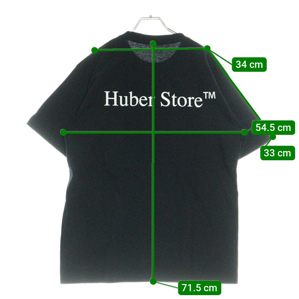 HUBER STORE(ヒューバーストア) 25SS ORIGINAL ENBLEM TEE オリジナルエンブレムTシャツ ブラック