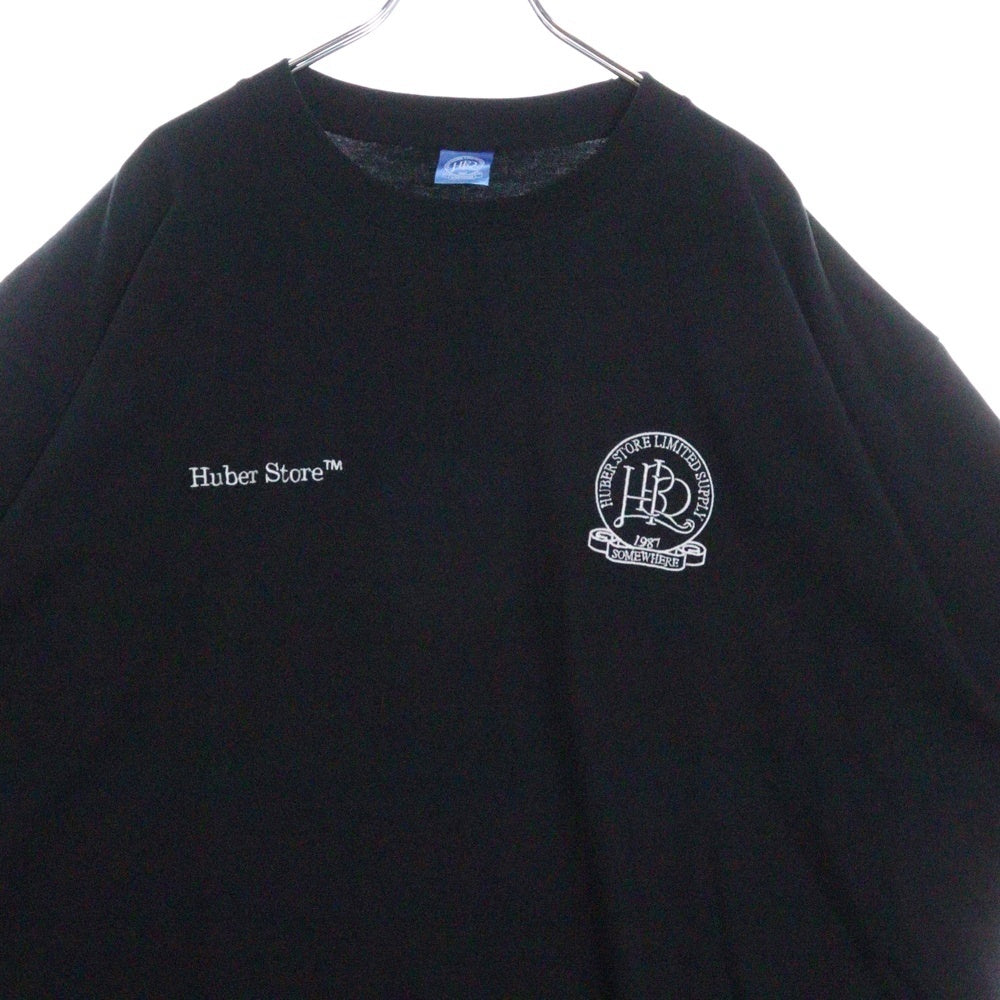 HUBER STORE(ヒューバーストア) 25SS ORIGINAL ENBLEM TEE オリジナルエンブレムTシャツ ブラック
