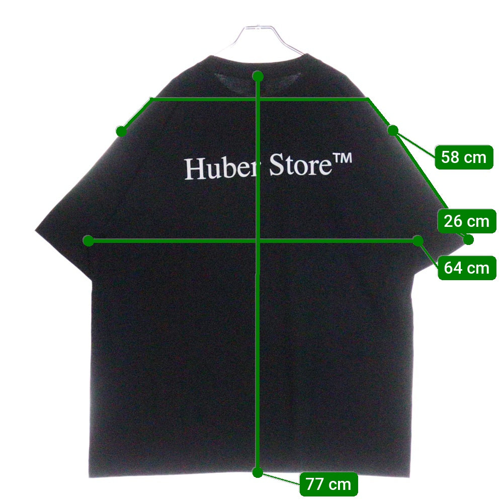 HUBER STORE(ヒューバーストア) 25SS ORIGINAL ENBLEM TEE オリジナルエンブレムTシャツ ブラック