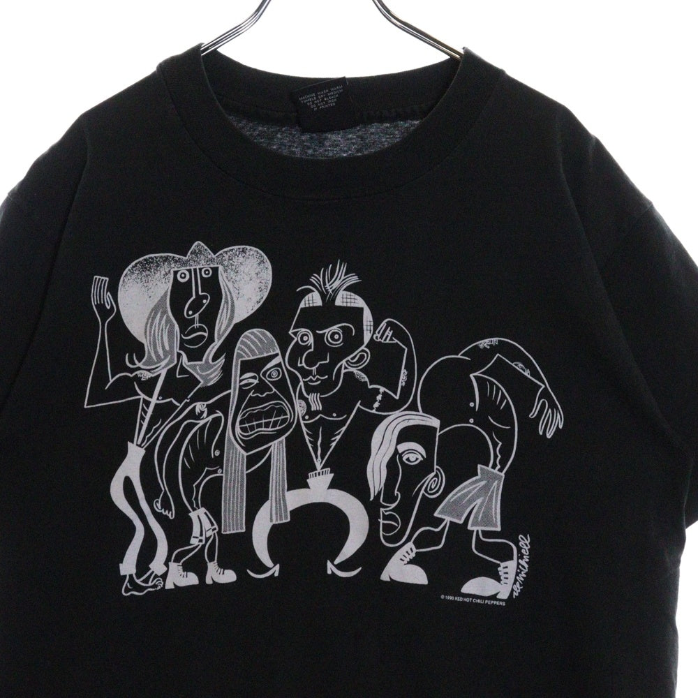 VINTAGE(ヴィンテージ) 90S VINTAGE RED HOT CHILI PEPPERS PICASSO レッドホットチリペッパーズ ピカソ プリント半袖Tシャツ カットソー ブラック