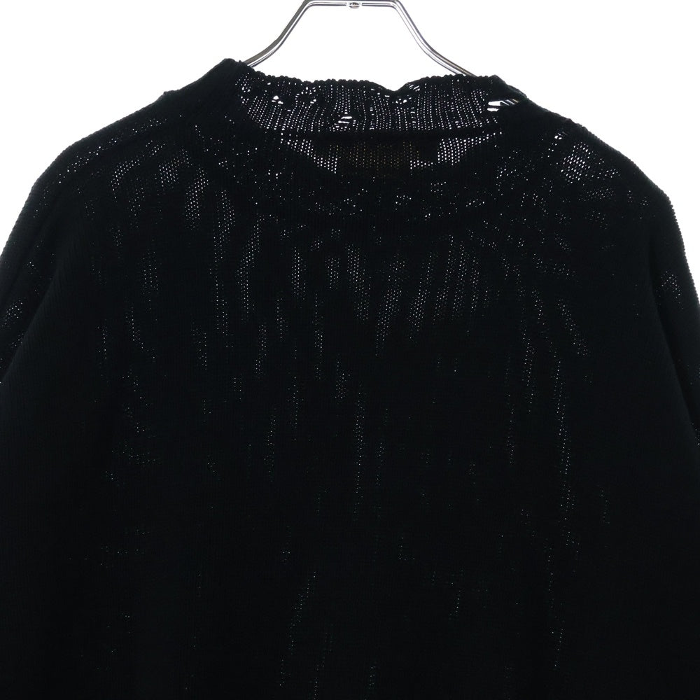 MARNI(マルニ) CREW NECK L/S SWEATER コットン ダメージ クルーネック ニットセーター ブラック GCMG0210A0
