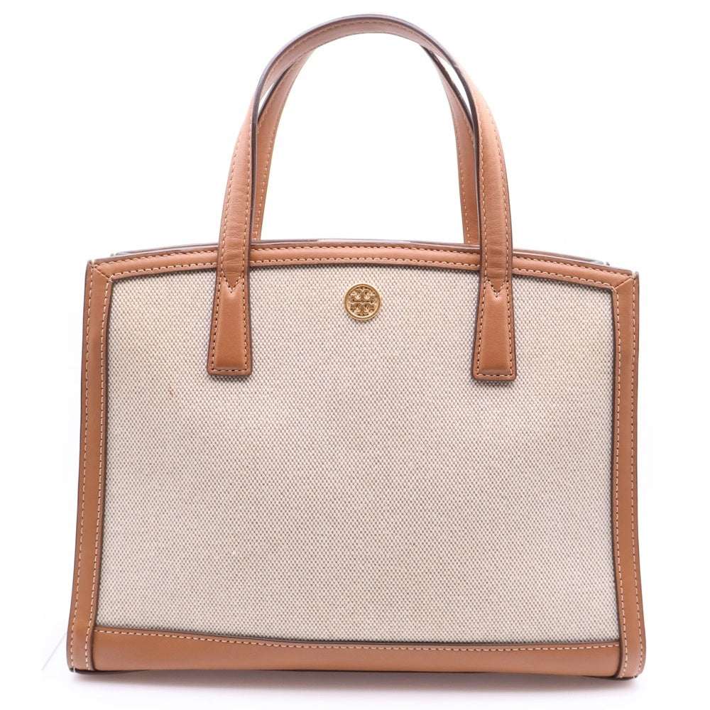 TORY BURCH(トリー バーチ) 2WAY キャンバス ショルダー ハンドバッグ レディース ベージュ