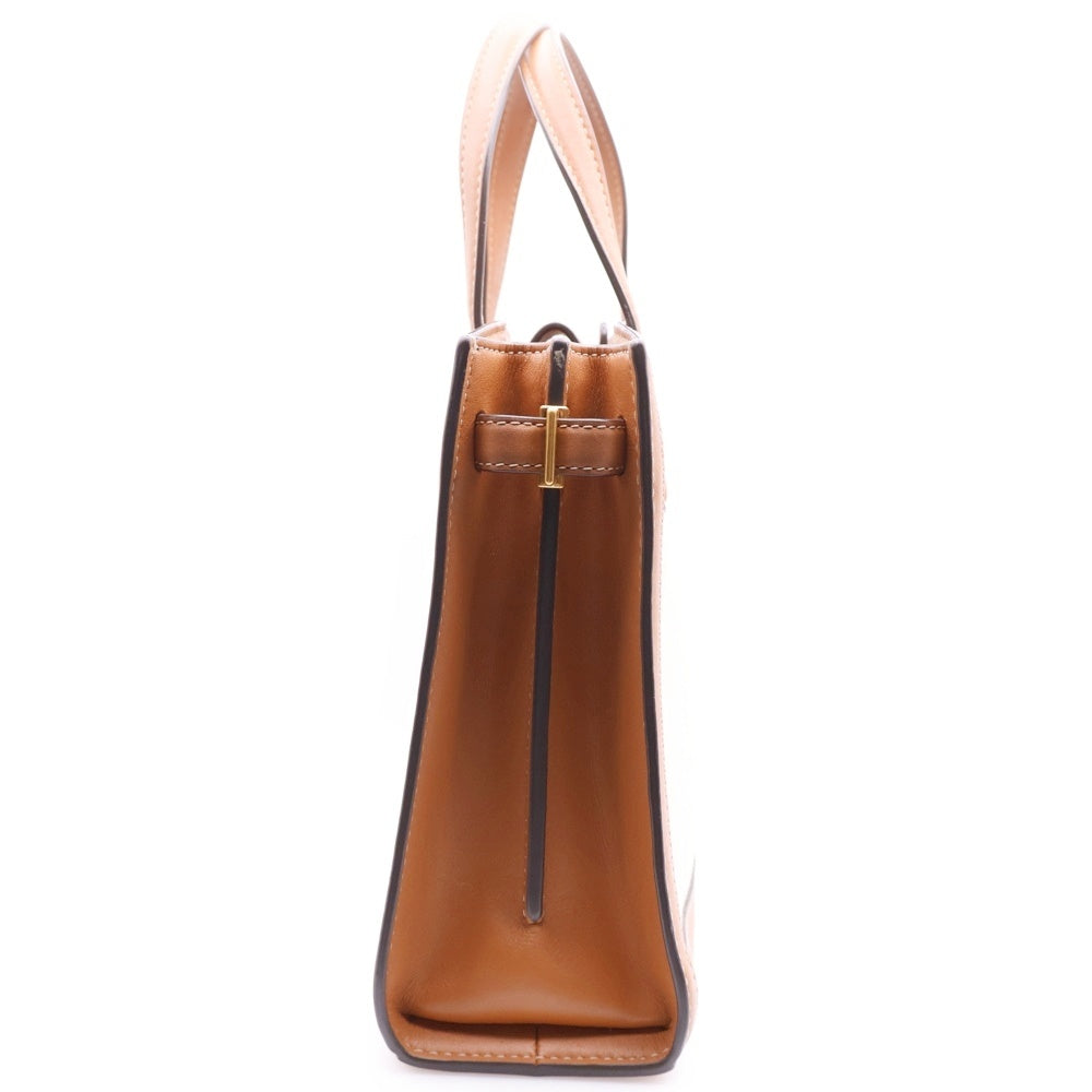 TORY BURCH(トリー バーチ) 2WAY キャンバス ショルダー ハンドバッグ レディース ベージュ