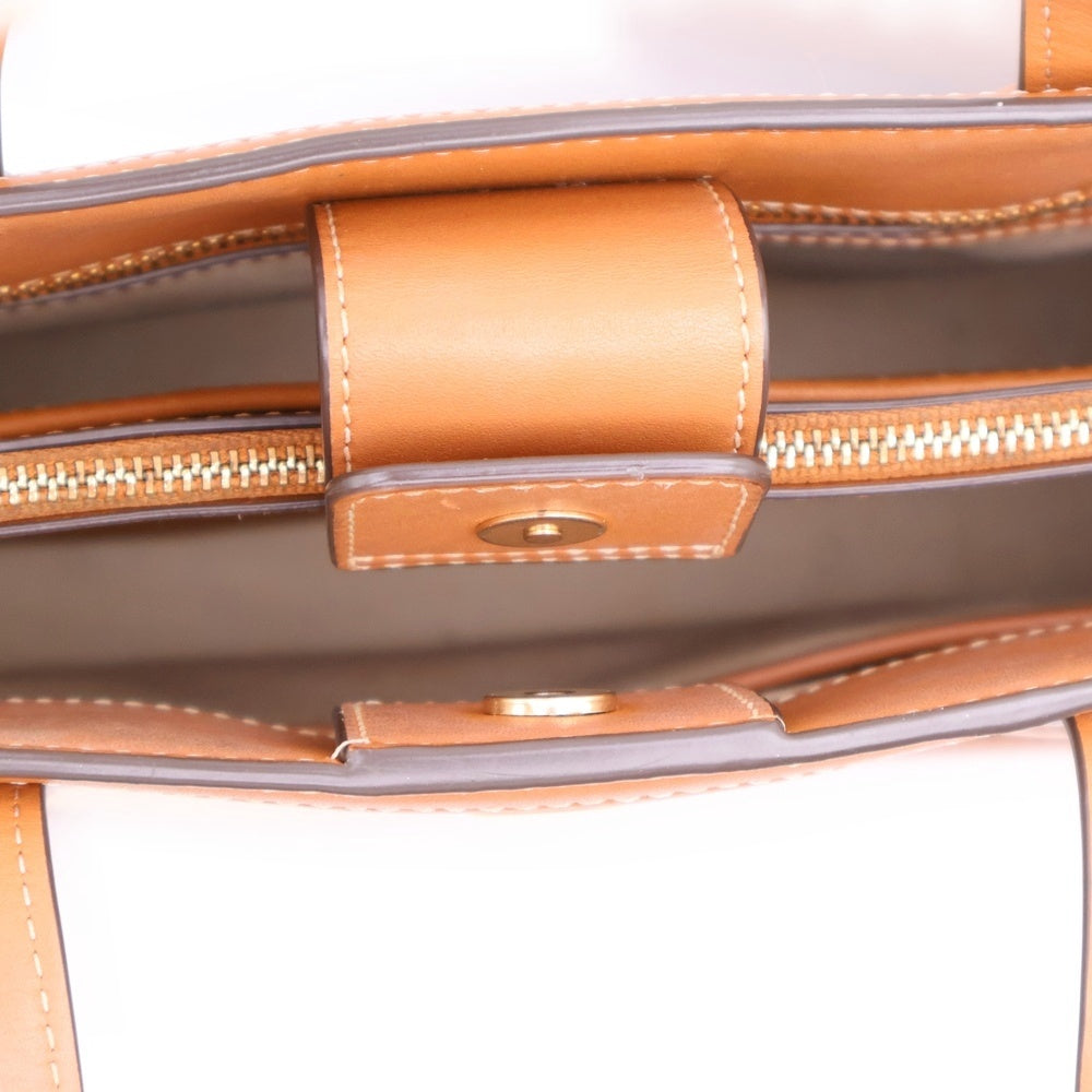 TORY BURCH(トリー バーチ) 2WAY キャンバス ショルダー ハンドバッグ レディース ベージュ