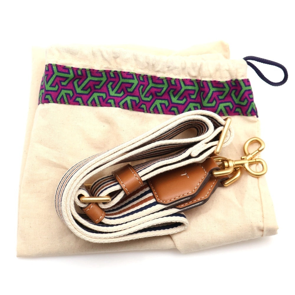 TORY BURCH(トリー バーチ) 2WAY キャンバス ショルダー ハンドバッグ レディース ベージュ