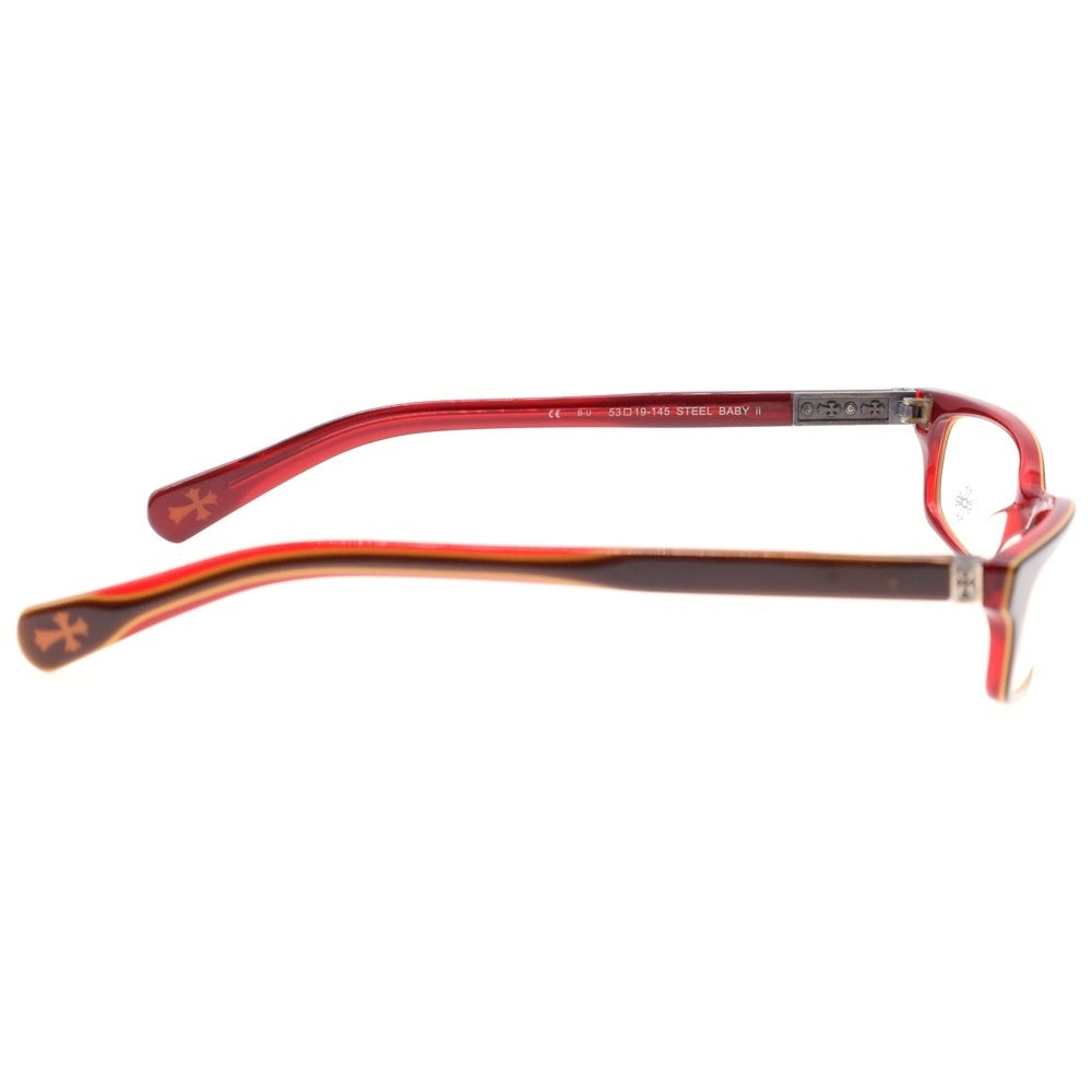 CHROME HEARTS(クロムハーツ) STEEL BABY 2 スティール ベイビー スクエアレンズ サングラス メガネ アイウェア レッド