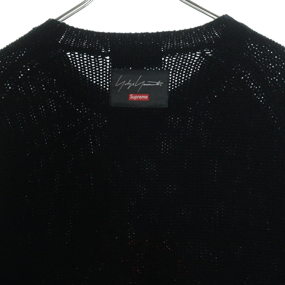 SUPREME(シュプリーム) 20AW×Yohji Yamamoto Sweater ヨウジヤマモト 花と少年期 フラワーエンプロイダリー クルーネック ロゴ ニット セーター ブラック