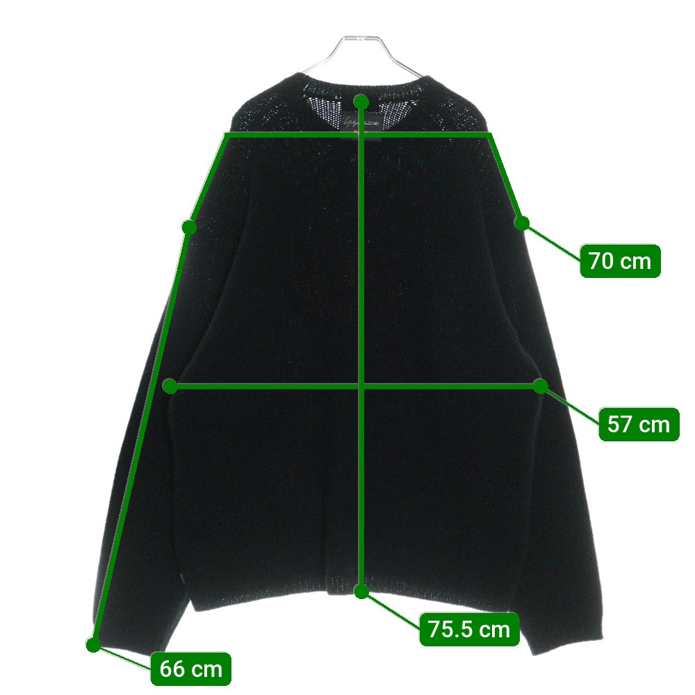 SUPREME(シュプリーム) 20AW×Yohji Yamamoto Sweater ヨウジヤマモト 花と少年期 フラワーエンプロイダリー クルーネック ロゴ ニット セーター ブラック