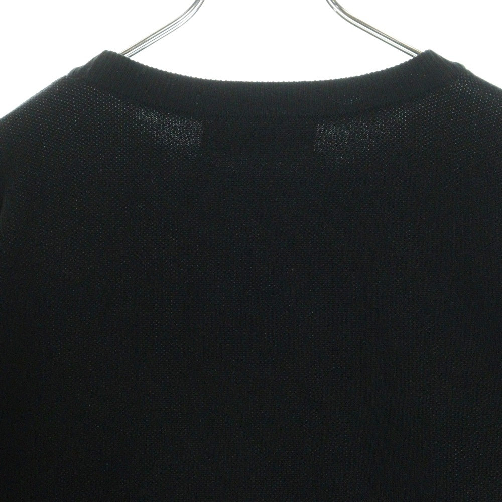 Girls Don't Cry(ガールズドントクライ) 22AW ANGEL KNIT エンジェル ロゴ コットン クルーネック ニット セーター ブラック