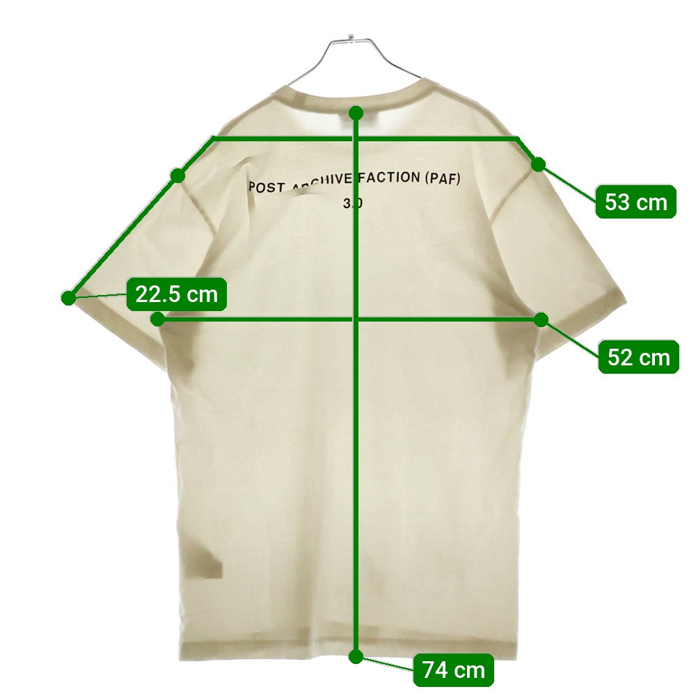 POST ARCHIVE FACTION(ポストアーカイブファクション) クルーネック 半袖Tシャツ プレーンカットソー ホワイト