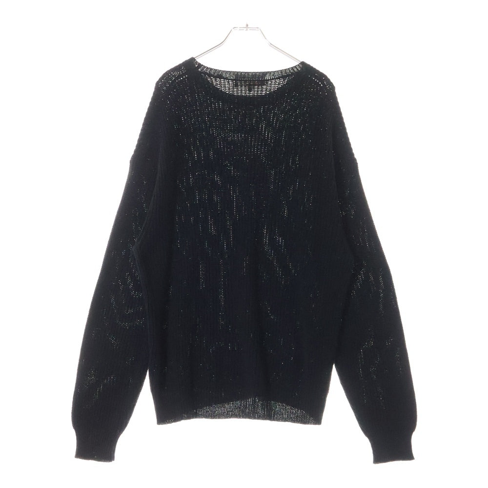 SUPREME(シュプリーム) 18AW ×COMME des GARCONS SHIRT コムデギャルソンシャツ ロゴプリント ローゲージ ニット セーター ブラック