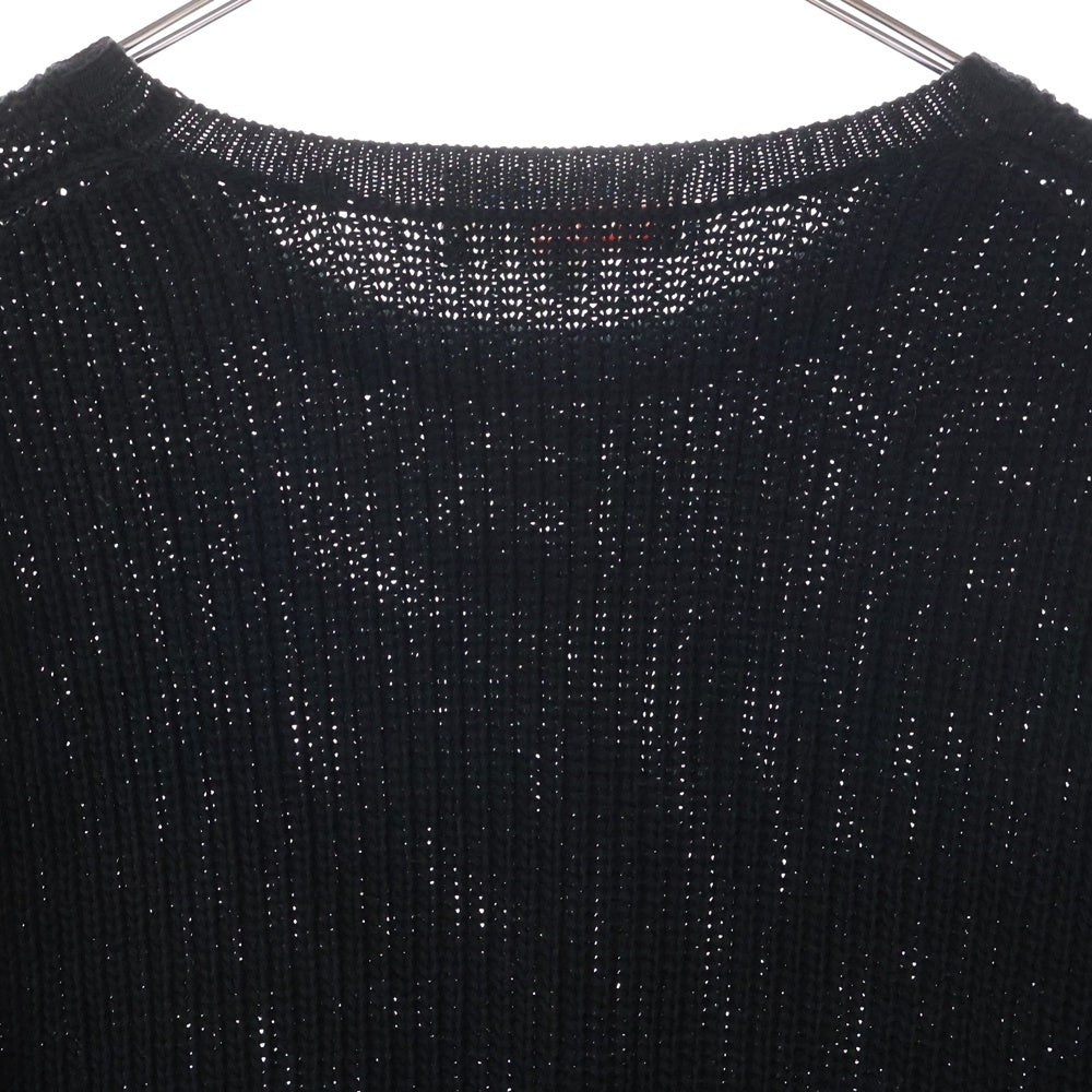 SUPREME(シュプリーム) 18AW ×COMME des GARCONS SHIRT コムデギャルソンシャツ ロゴプリント ローゲージ ニット セーター ブラック