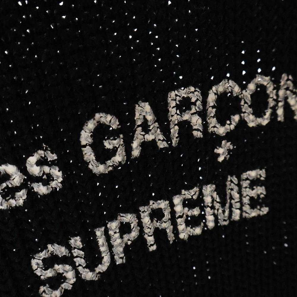 SUPREME(シュプリーム) 18AW ×COMME des GARCONS SHIRT コムデギャルソンシャツ ロゴプリント ローゲージ ニット セーター ブラック