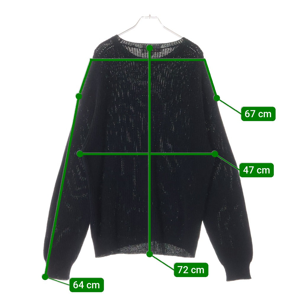 SUPREME(シュプリーム) 18AW ×COMME des GARCONS SHIRT コムデギャルソンシャツ ロゴプリント ローゲージ ニット セーター ブラック