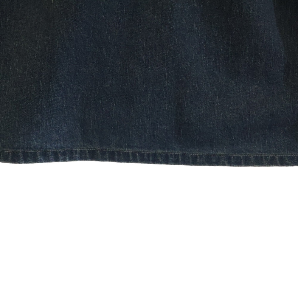 AURALEE(オーラリー) 24SS SELVEDGE FADED LIGHT DENIM P/O SHIRT セルヴィッチ フェード加工 デニムプルオーバーシャツ スキッパーシャツ インディゴ A24SS02DE