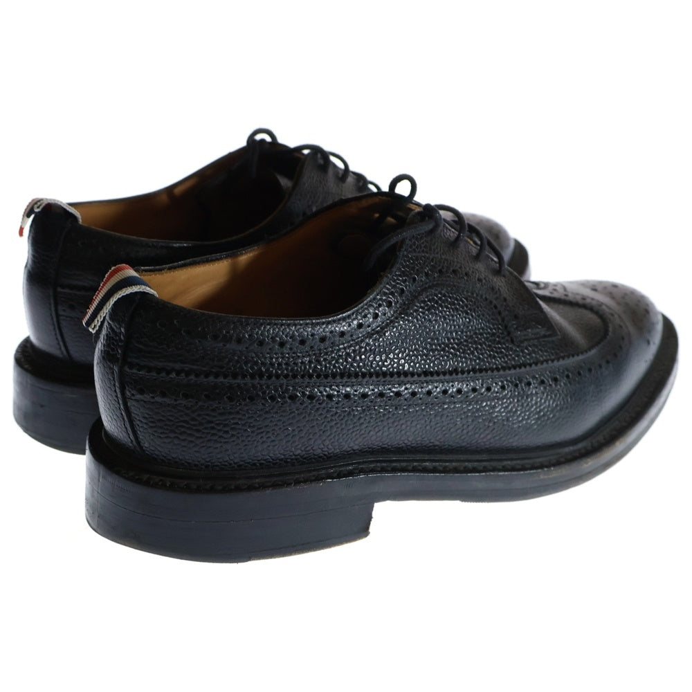 THOM BROWNE(トムブラウン) トリコロール ウィングチップ レザー シューズ ブラック MFD002AP5210