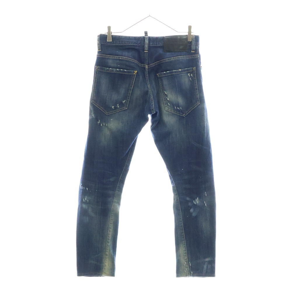 DSQUARED2(ディースクエアード) 16AW SEXY TWIST JEAN セクシーツイスト ダメージ加工 ボタンフライ デニムパンツ インディゴ S71LB0193 S30342