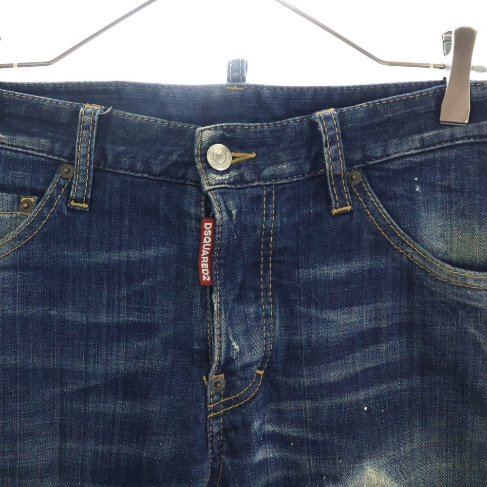 DSQUARED2(ディースクエアード) 16AW SEXY TWIST JEAN セクシーツイスト ダメージ加工 ボタンフライ デニムパンツ インディゴ S71LB0193 S30342