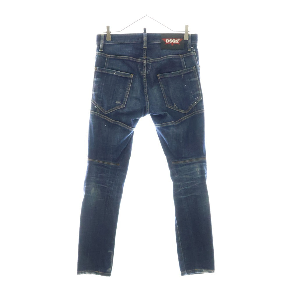 DSQUARED2(ディースクエアード) 20SS TIDY BIKER JEAN タイディ バイカー ダメージ加工 ボタンフライ デニムパンツ インディゴ S74LB0714 S30342