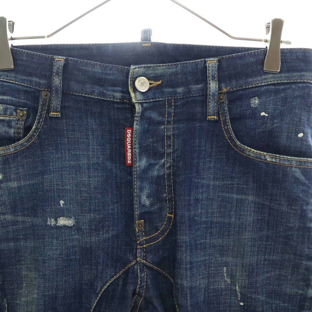 DSQUARED2(ディースクエアード) 20SS TIDY BIKER JEAN タイディ バイカー ダメージ加工 ボタンフライ デニムパンツ インディゴ S74LB0714 S30342