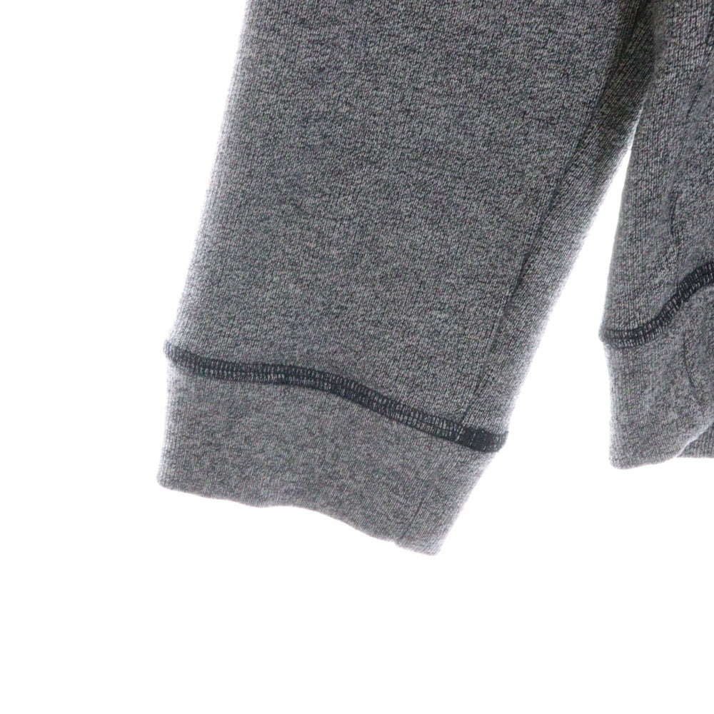 Maison Margiela 14(メゾンマルジェラ) 15SS シープレザーエルボーパッチ レーヨン混 Vガゼット スウェット トレーナー グレー S50GU0016 S25223