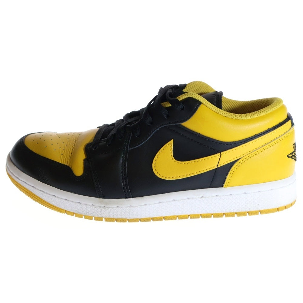 NIKE(ナイキ) AIR JORDAN1 LOW エアジョーダン1 ローカット スニーカー ブラック/イエロー US8/26cm 553558-072
