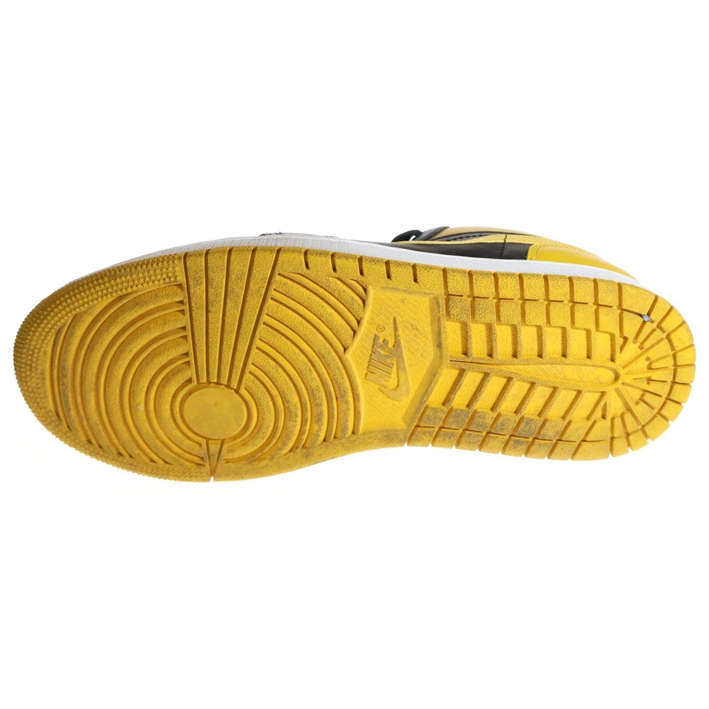 NIKE(ナイキ) AIR JORDAN1 LOW エアジョーダン1 ローカット スニーカー ブラック/イエロー US8/26cm 553558-072