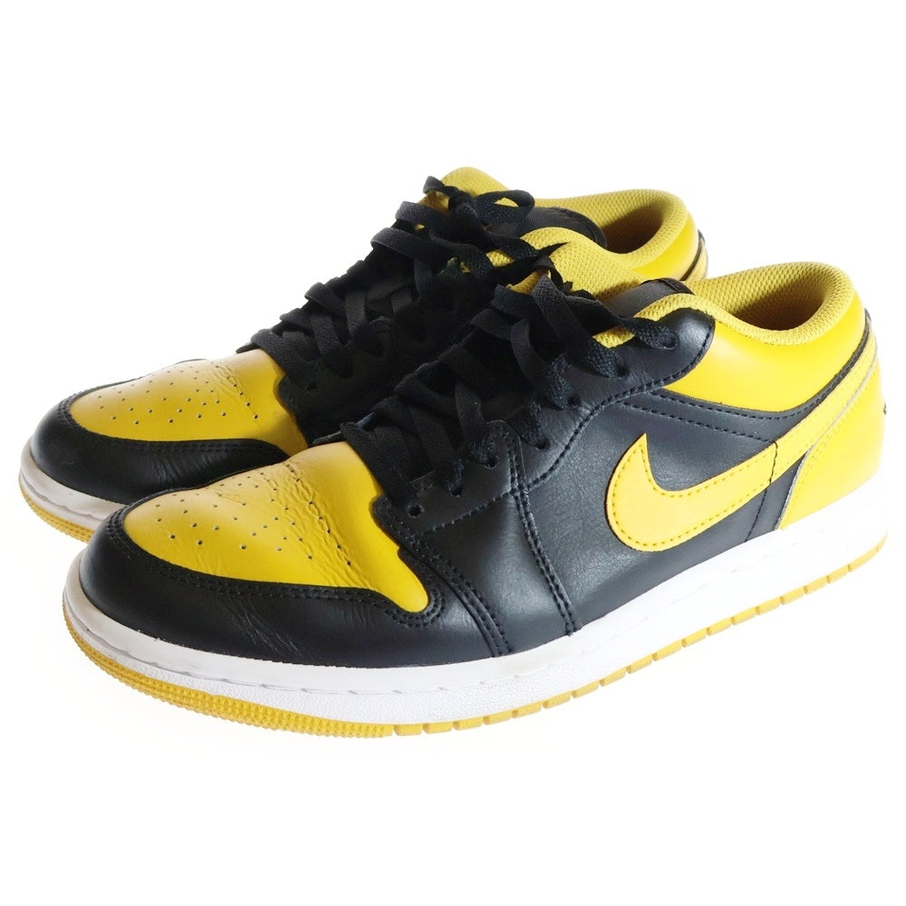 NIKE(ナイキ) AIR JORDAN1 LOW エアジョーダン1 ローカット スニーカー ブラック/イエロー US8/26cm 553558-072