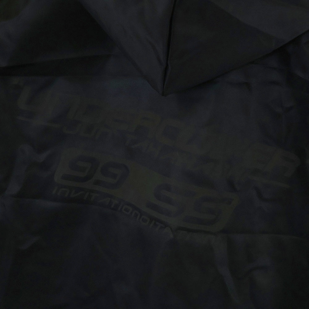 UNDERCOVER(アンダーカバー) 99SS INVITATION ロゴプリント ナイロン プルオーバー コーチジャケット ブラック