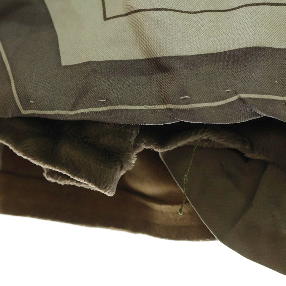 UNDERCOVER(アンダーカバー) 99AW AMBIVALENCE期 ラムレザー シルク切り替え リバーシブル タイトスカート レディース ベージュ Q49