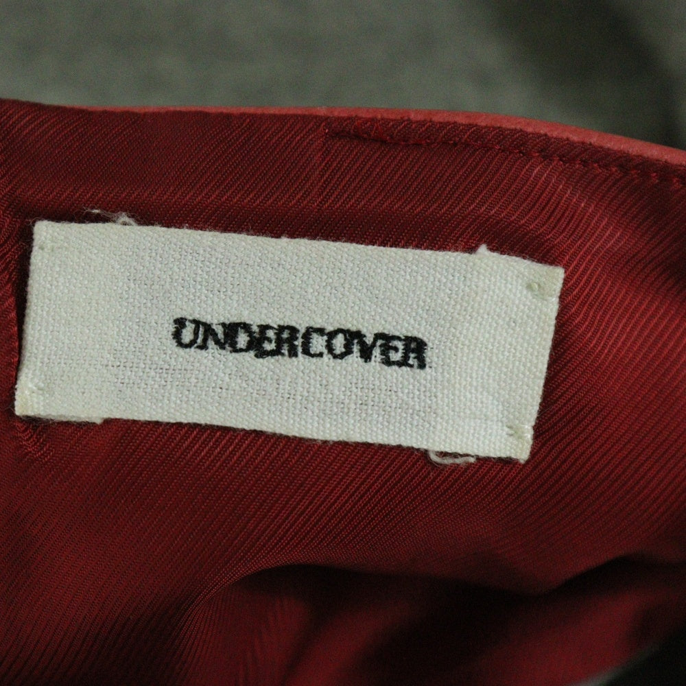UNDERCOVER(アンダーカバー) 11AW MIRROR期 リブ スリーブ レザー ヨーク プルオーバー ワンピース レディース グレー H1707-1