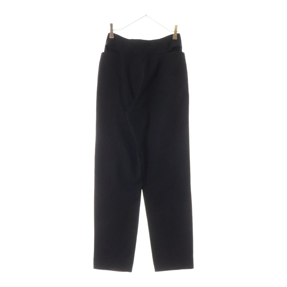 Yohji Yamamoto(ヨウジヤマモト) ノータック スリットデザイン スラックスパンツ サンプル品 レディース ブラック